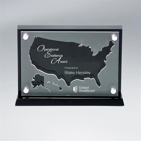 CD900USA - Frosted Lucite Silhouette Awards - USA