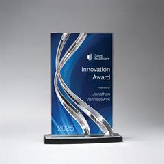 Sweeping Ribbon Award - Medium, Blue